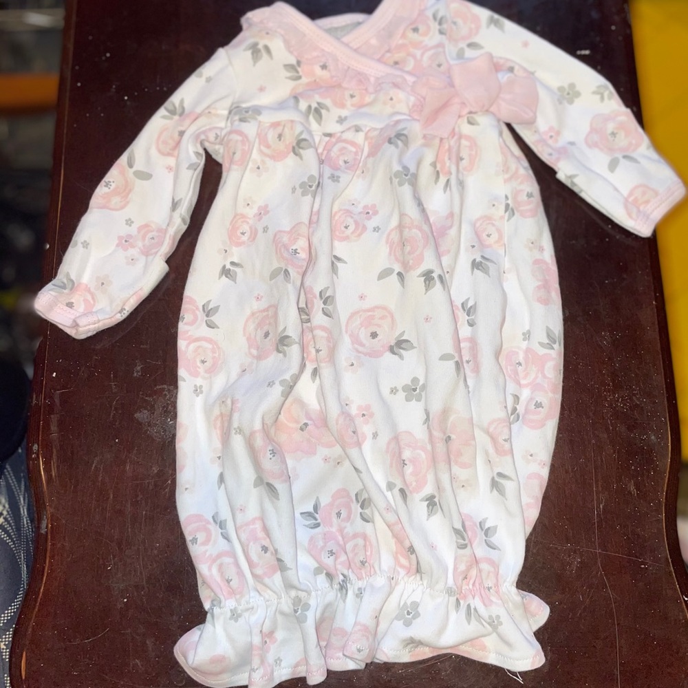 0-6 month floral Night gown